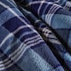 image 3 of OHS Ultra Soft Tartan Check Teddy Duvet Cover Set Blue | Navy | Double