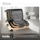 image 5 of Suitcase Set - 3 hard-shell suitcases with telescopic handle, removable wheels | Cream | champagne | 1