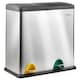 image 1 of VonHaus 36L Kitchen Bin, 2 Compartment Recycling Bin (1 x 24L, 1 x 12L) | Chrome