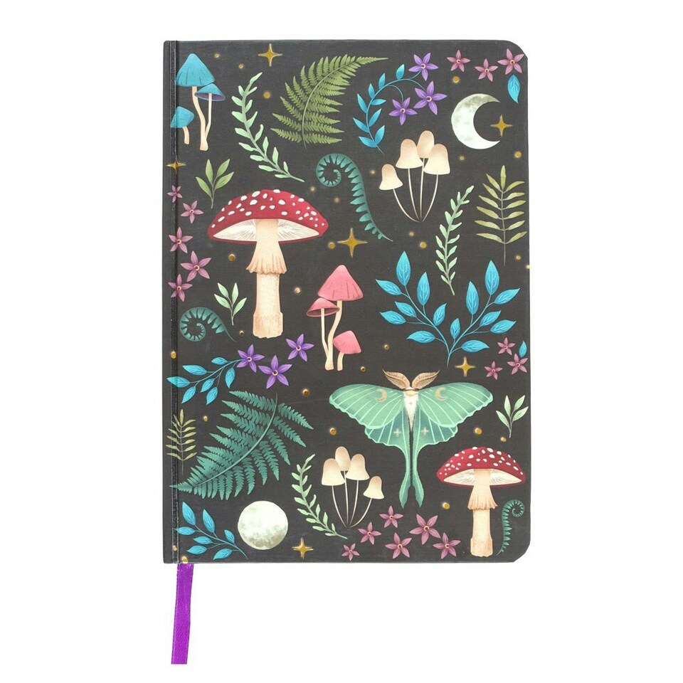 image 1 of Something Different Forest Print A5 Notebook - Black/Multicoloured - One Size