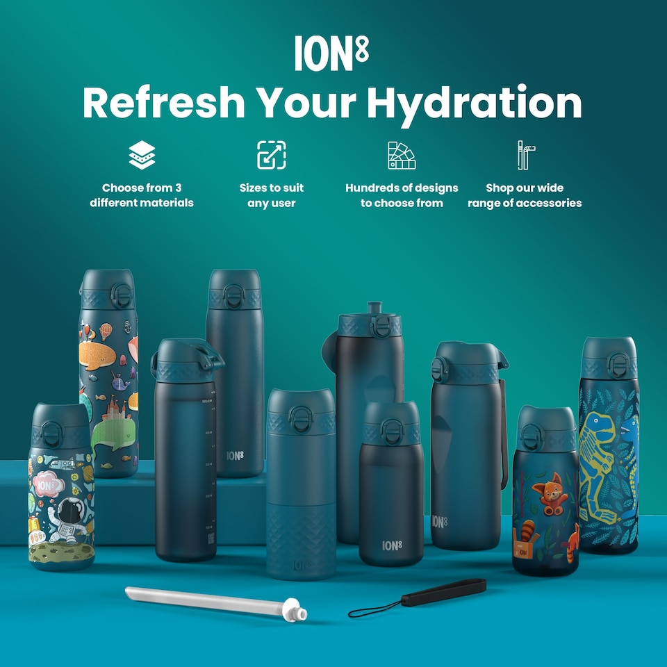 image 1 of Leak Proof Kids Water Bottle, BPA Free, 350ml (12oz) | Blue | Rescue | One Size