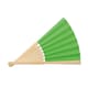 image 3 of MidOcean Fanny Bamboo Handheld Fan - Lime - One Size