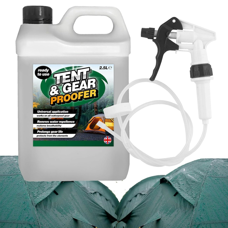 image 1 of 1 x 2.5 Litre Tent & Gear Waterproof Spray With Long Hose Trigger