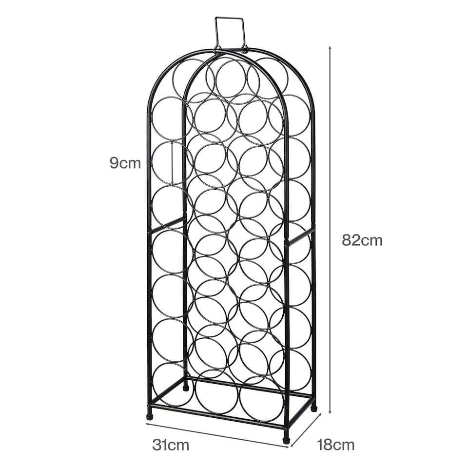 image 1 of Levede Wine Rack 23 Bottles Freestanding Storage Organiser Stand Home Black