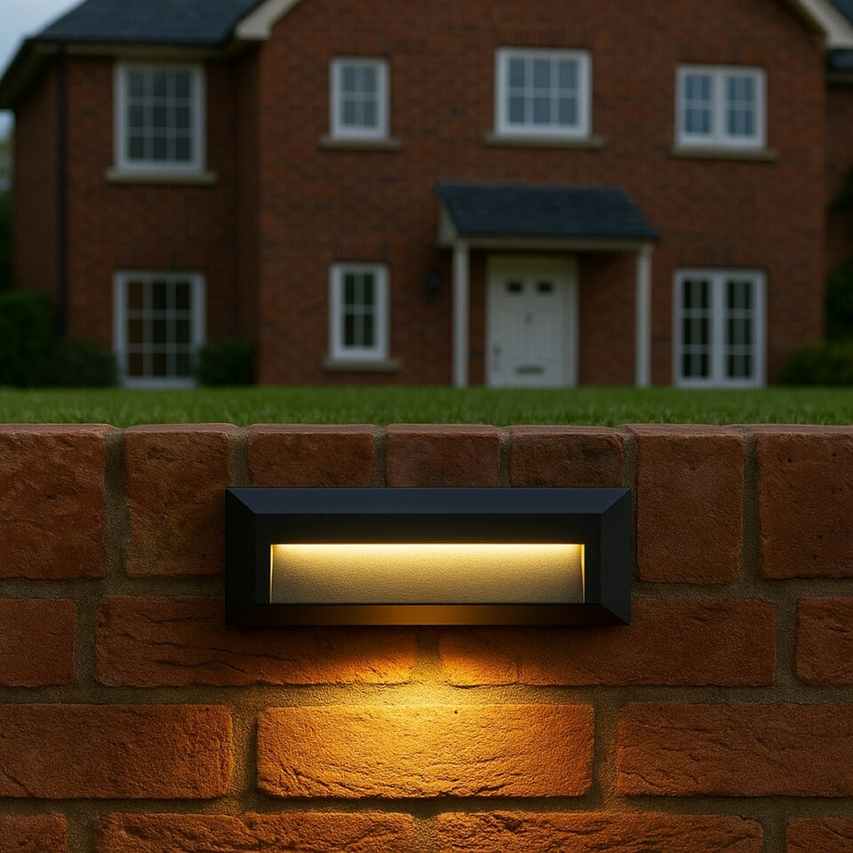 image 1 of CGC REBECCA LED Dark Grey Slim Rectangle Brick Light Grey