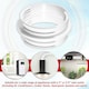 image 5 of SPARES2GO Vent Outlet Hose Connector Coupler Threaded Air Con Cooker Hood Hydroponics Duct Pipe Extension Ring (5" / 5.9") White