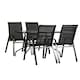 image 1 of Harbour Housewares 4 Seater Metal Garden Furniture Set - 120cm x 70cm - Garden Furniture Set Garden Dining Set Outdoor Furniture 4 Chairs