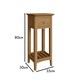 image 2 of Newark Ash 1 Drawer Telephone Table Brown