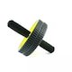 image 5 of Bourgini Foam Handle Ab Roller Core Strength Fitness Workout Black and Yellow