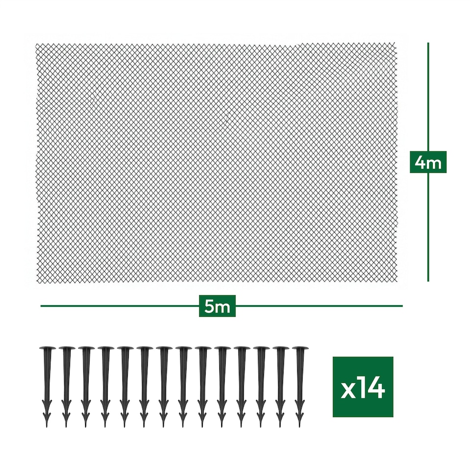 image 1 of Pisces 5 x 4m Pond Protection Netting with 14 Pegs