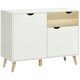image 1 of HOMCOM Free Standing Sideboard Storage Cabinet, Accent Cupboard with Drawer