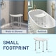 image 4 of HOMCOM Height Adjustable Shower Stool, Aluminium Shower Chair, Non-Slip Bath Stool for Elderly, Disabled, Seniors, Pregnant, White