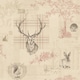 image 1 of Holden Décor Richmond Highland Stag Wallpaper - Cranberry/Cream - One Size Red