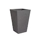 image 1 of 45cm Tall Plastic Ash Grey Slate Effect Garden Patio Trough