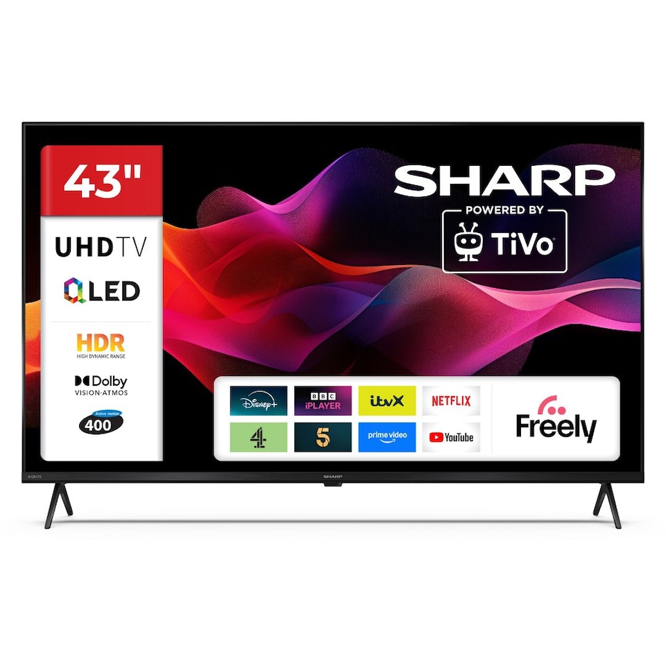 image 1 of SHARP 43HM5245KB 43 Inch 4K UHD Quantum Dot TiVo Smart TV