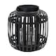 image 3 of JVL Luna Natural Bamboo Lantern With Handle, Black