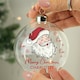 image 3 of Personalised Santa Glass Bauble