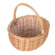 image 2 of Basket Double Steamed Oval Shopping Basket | Brown | Brown | S