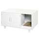image 1 of PawHut Cat Litter Box Enclosure & House w/ Nightstand/End Table Design, White