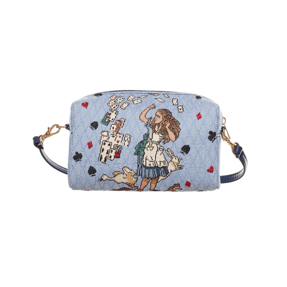 image 1 of Signare Hip Crossbody Bag - Alice in Wonderland Nothing But Cards Blue | Blue