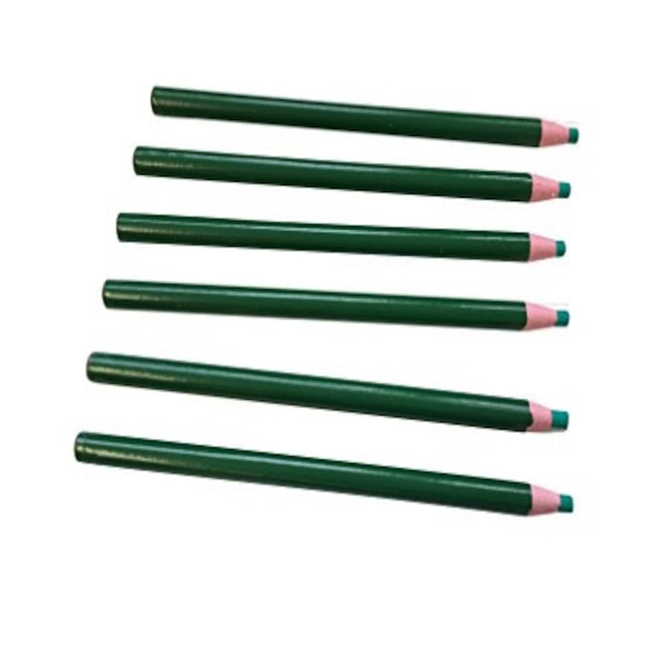 image 1 of Pack of 12 Green Chinagraph Pencils by Janrax - Peel Off China Markers