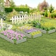 image 3 of COSTWAY Galvanized Raised Garden Bed Metal Planter Box Silver