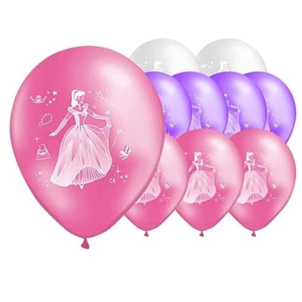 Princess Party Latex Balloons 30cm / 12 in - Pack of 10