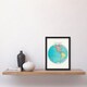 image 2 of Rand McNally and Co Framed Wall Art Print Western Hemipshere 1908 Map Home Décor
