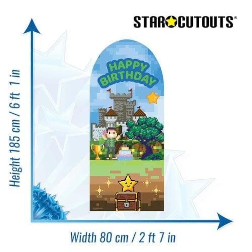 image 1 of Gaming Single Backdrop Cardboard Cutout 185cm