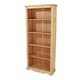 image 4 of Corona Premium Tall 5-Shelf Bookcase - Solid Pine Construction with Metal Hardware and Dovetail Detailing | Brown | Antique Waxed Pine | One Size | 1
