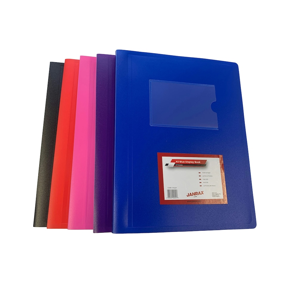 image 1 of A5 Purple Flexible Cover 40 Pocket Display Book