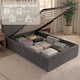 image 5 of Vida Designs Veronica Single Lift Up Linen Ottoman Storage Bed Frame, Dark Grey