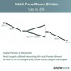 image 2 of Safetots Wooden Multi Panel Room Divider, up to 216cm, Natural Wood, 76cm Tall, Multi Panel Flexible Room Barrier, Room Divider with Door for Baby Cream | Natural