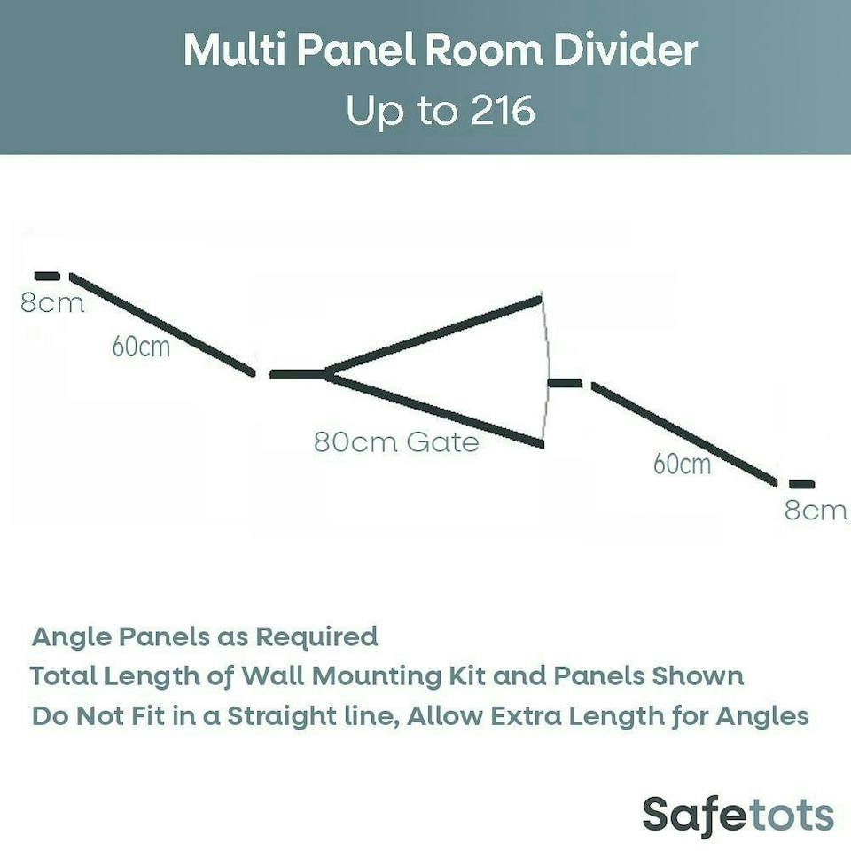 image 1 of Safetots Wooden Multi Panel Room Divider, up to 216cm, Natural Wood, 76cm Tall, Multi Panel Flexible Room Barrier, Room Divider with Door for Baby Cream | Natural