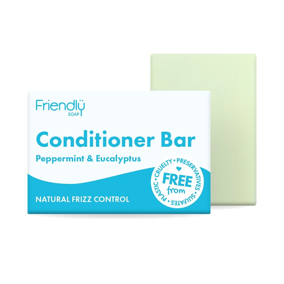 image 1 of Friendly Soap - Conditioner Bar - Peppermint & Eucalyptus - 90g