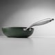 image 3 of Prochef 28cm Green Ceramic-Coated Aluminium Wok | Green | Olive Green | 28 cm