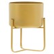 image 2 of Avento Small Gold Finish Floor Planter Gold
