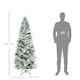 image 7 of HOMCOM 6 Foot Snow Flocked Artificial Christmas Tree Holiday with Pencil Shape