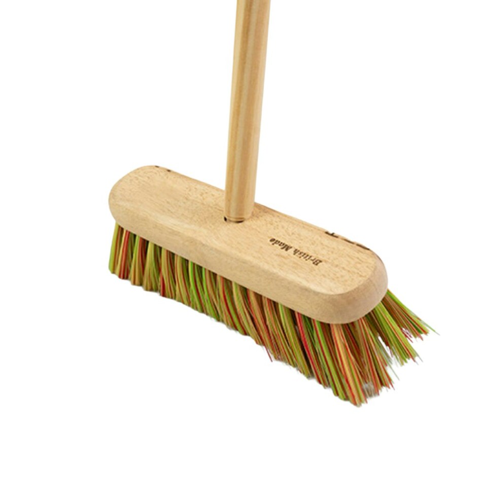 Assembled 12 Multi-Coloured Sweeping Broom Complete With Handles - One Colour - One Size