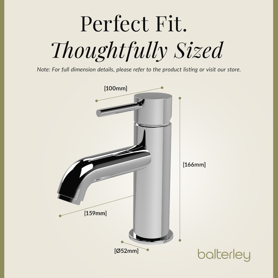 image 1 of Balterley Contemporary Round Mono Basin Mixer Tap & Push Button Waste - Balterley | Silver | Chrome | 1
