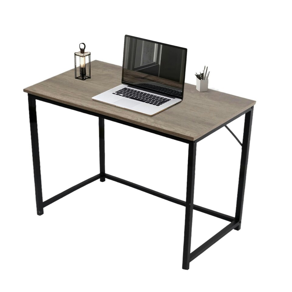 image 1 of Desk Computer PC Laptop Home Office Work desk 100cm, Study Light Brown Rustic Style Brown