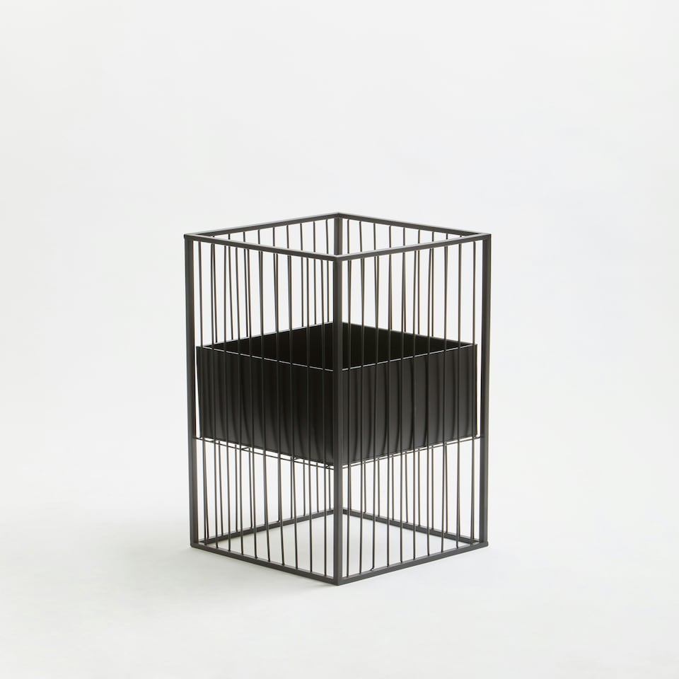 image 1 of Interiors by Premier Black Floor Standing Planter, Robust Constructed Large Flower Pot For Garden, Lightweight Flower Pot Black
