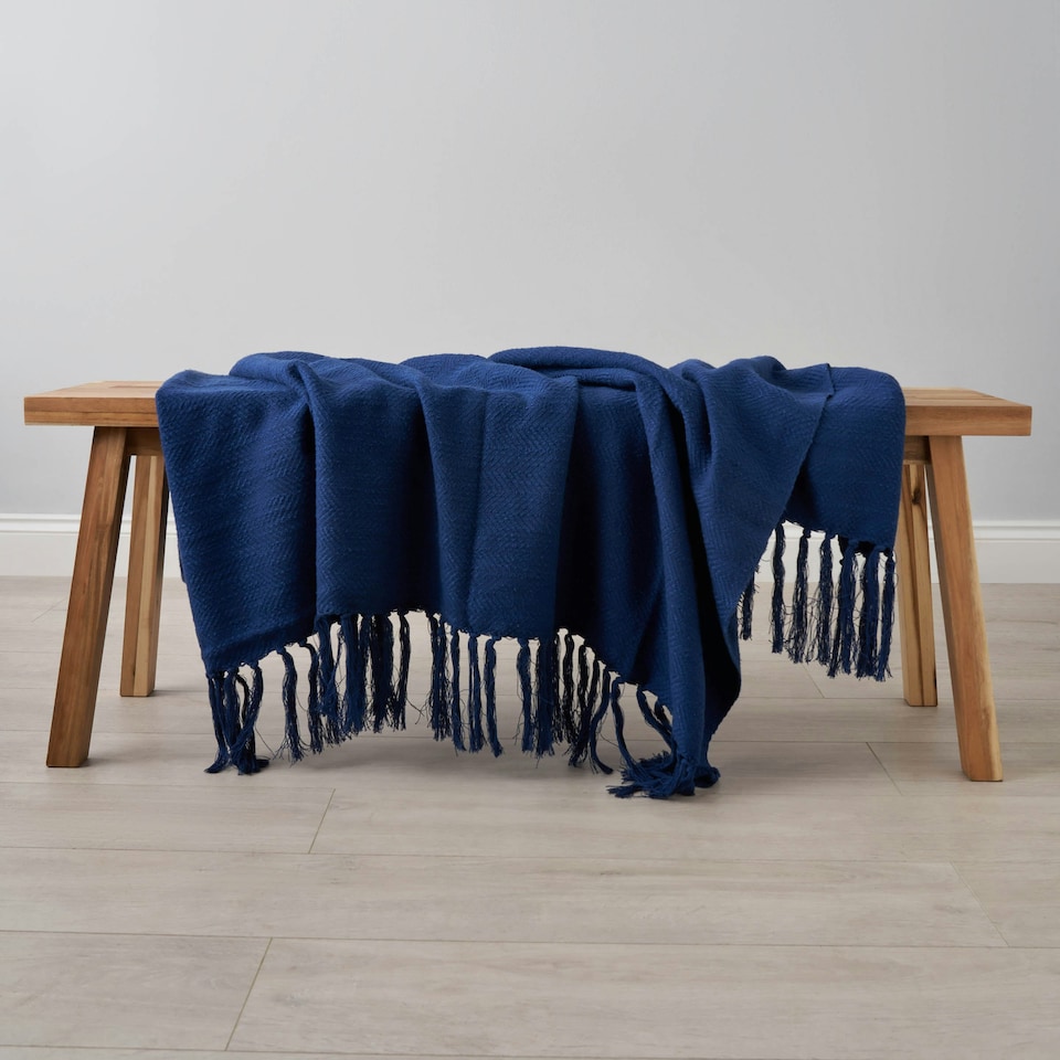 image 1 of BHS Juna Throw | Blue | Navy | 1