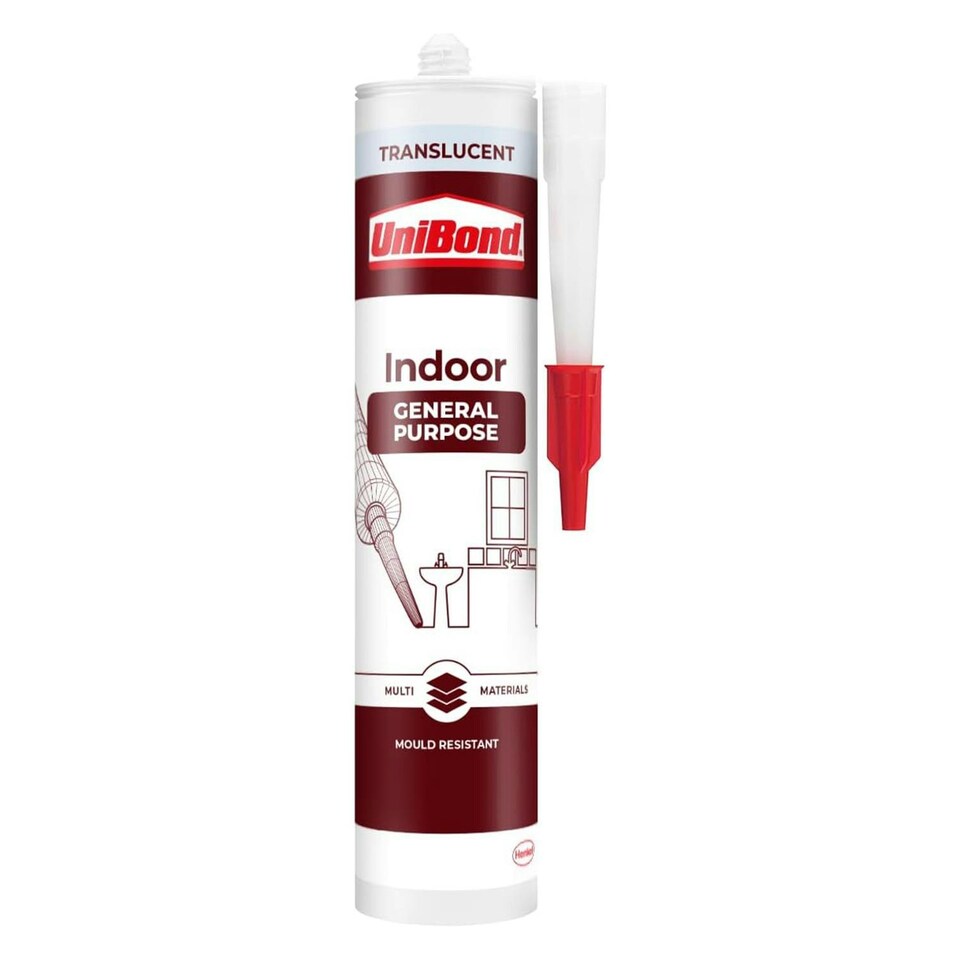image 1 of UniBond General Purpose Weatherproof Sealant Cartridge Translucent, 273g