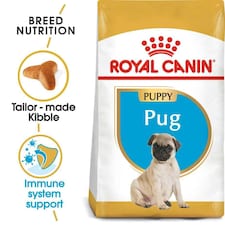 Royal Canin Pug Puppy Dry Dog Food - 5 x 1.5 kg (7.5 kg) | Multi | 5 x 1.5kg | Salmon | 5
