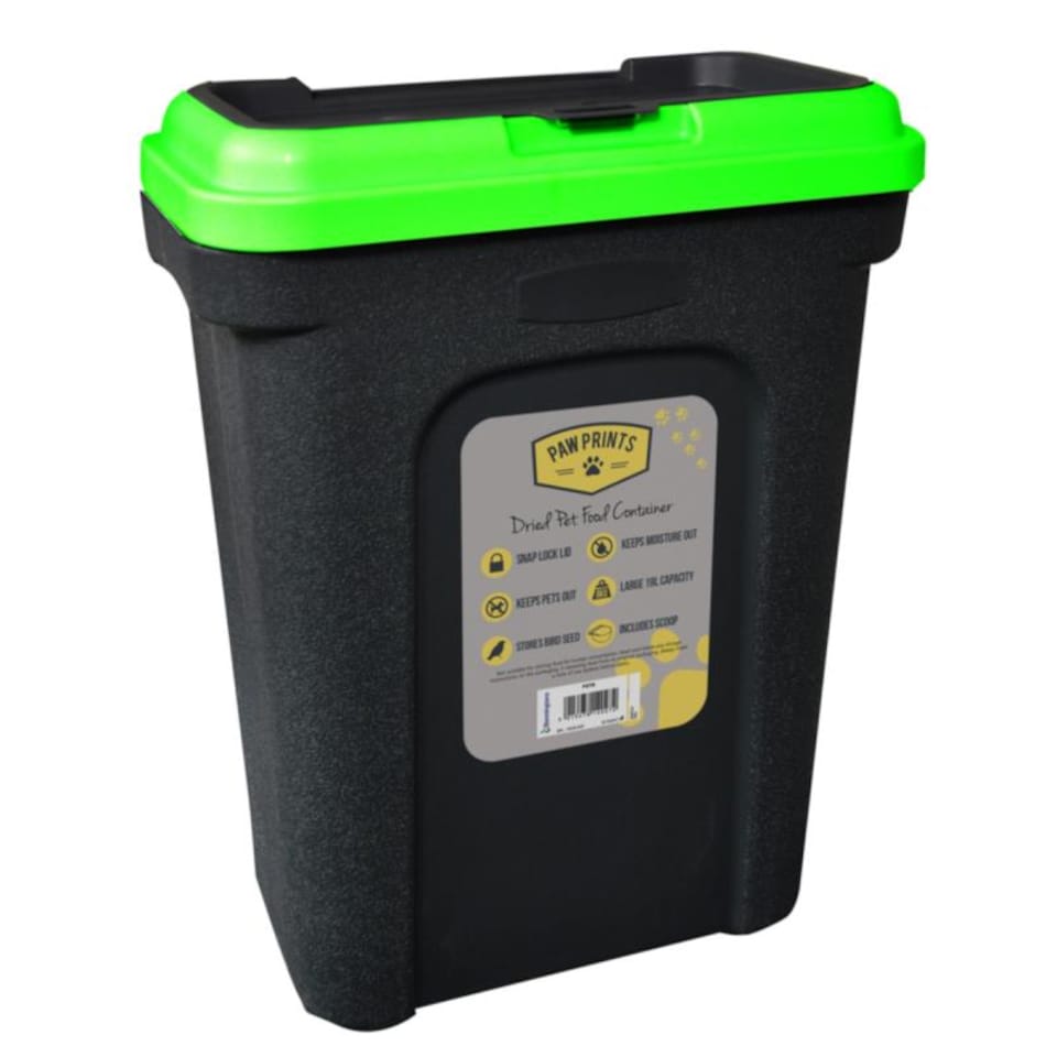 image 1 of 30 Litre Plastic Cat / Dog / Pet or Bird Food Storage Tub / Container | Black | Black