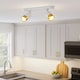 image 3 of CGC PUZON White & Gold GU10 Adjustable Twin Two Head GU10 Ceiling Spotlight Bar Light White