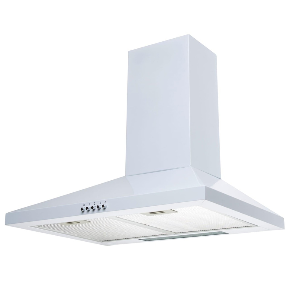 image 1 of SIA CHL60WH 60cm White Pyramid 3 Speed Chimney Cooker Hood Kitchen Extractor Fan