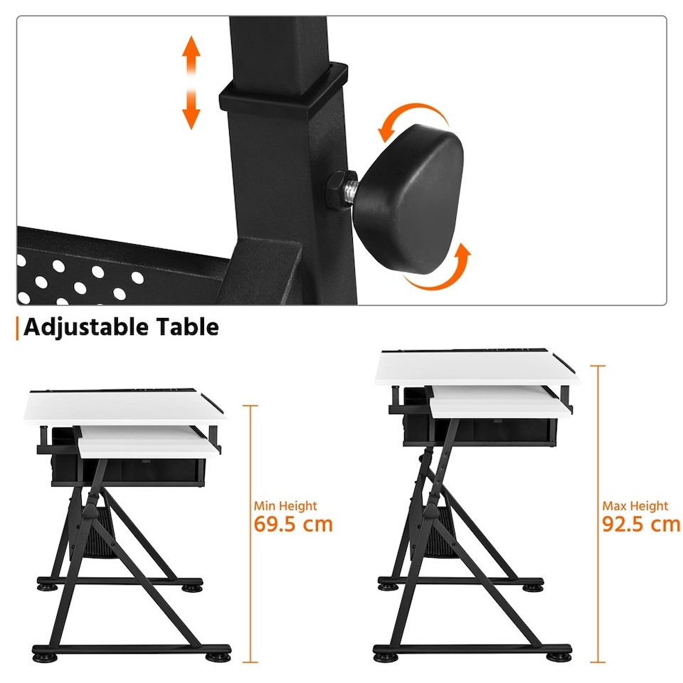 image 1 of Yaheetech Drawing Table & Stool Set