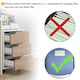image 6 of MDF Mobile File Cabinet w/ 3 Drawers Locking Wheels Metal Rails Oak Tone White